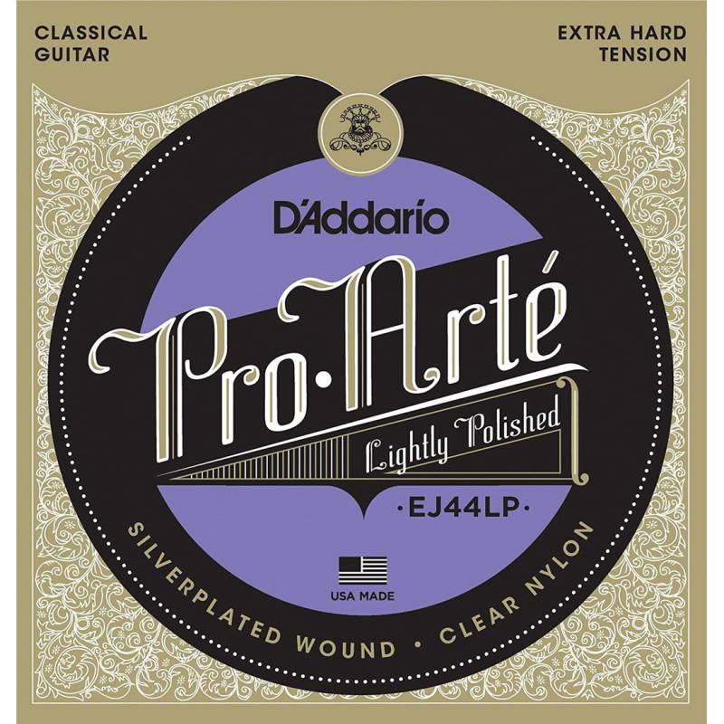 Струны для классической гитары D'Addario EJ44LP Silverplated Wound Clear Nylon Extra Hard Tension