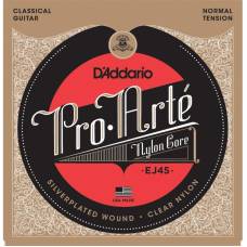 Струни для класичної гітари D'Addario EJ45 Silverplated Wound Nylon Normal Tension
