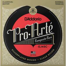 Струны для классической гитары D'Addario EJ45C Silverplated Wound Nylon Normal Tension