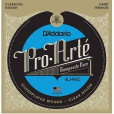 Струни для класичної гітари D'Addario EJ46C Silverplated Wound Nylon Hard Tension
