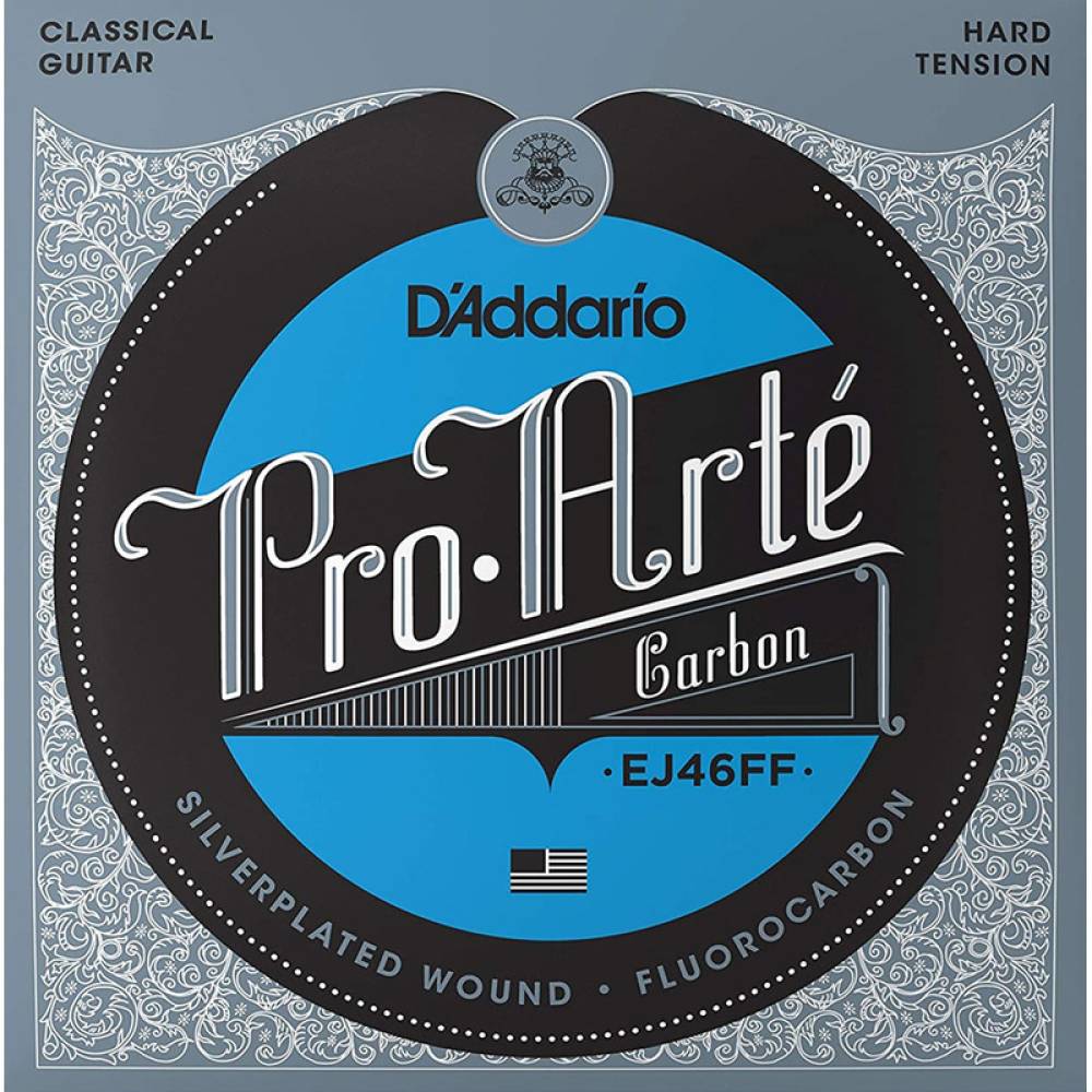 Струни для класичної гітари D'Addario EJ46FF Silverplated Wound Fluоrocarbon Hard Tension