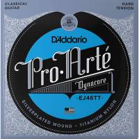 Струны для классической гитары D'Addario EJ46TT Silverplated Wound Titanium Nylon Hard Tension