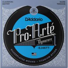 Струны для классической гитары D'Addario EJ46TT Silverplated Wound Titanium Nylon Hard Tension