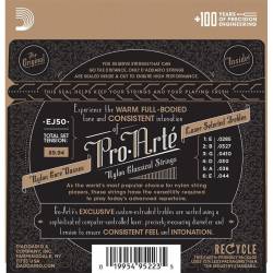 Струни для класичної гітари D'Addario EJ50 Black Nylon Hard Tension