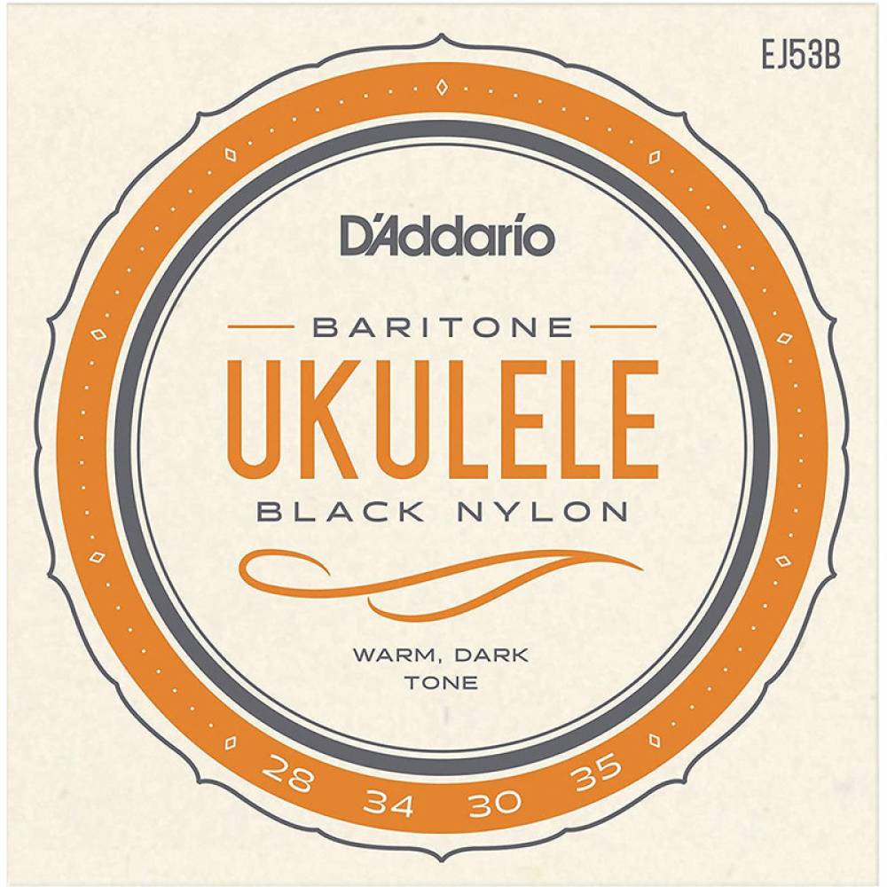 Струни для укулеле D'Addario EJ53B Black Nylon Baritone 28/35