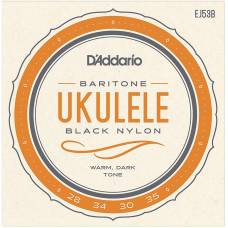 Струни для укулеле D'Addario EJ53B Black Nylon Baritone 28/35