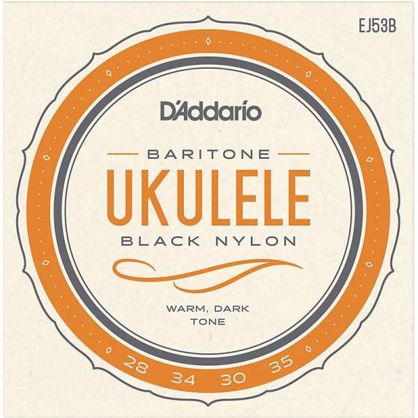 Струни для укулеле D'Addario EJ53B Black Nylon Baritone 28/35