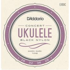 Струни для укулеле D'Addario EJ53C Black Nylon Concert 26/28