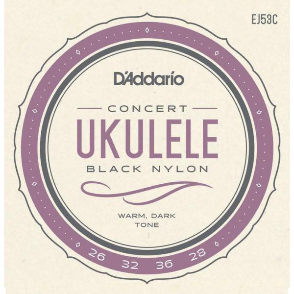 Струни для укулеле D'Addario EJ53C Black Nylon Concert 26/28