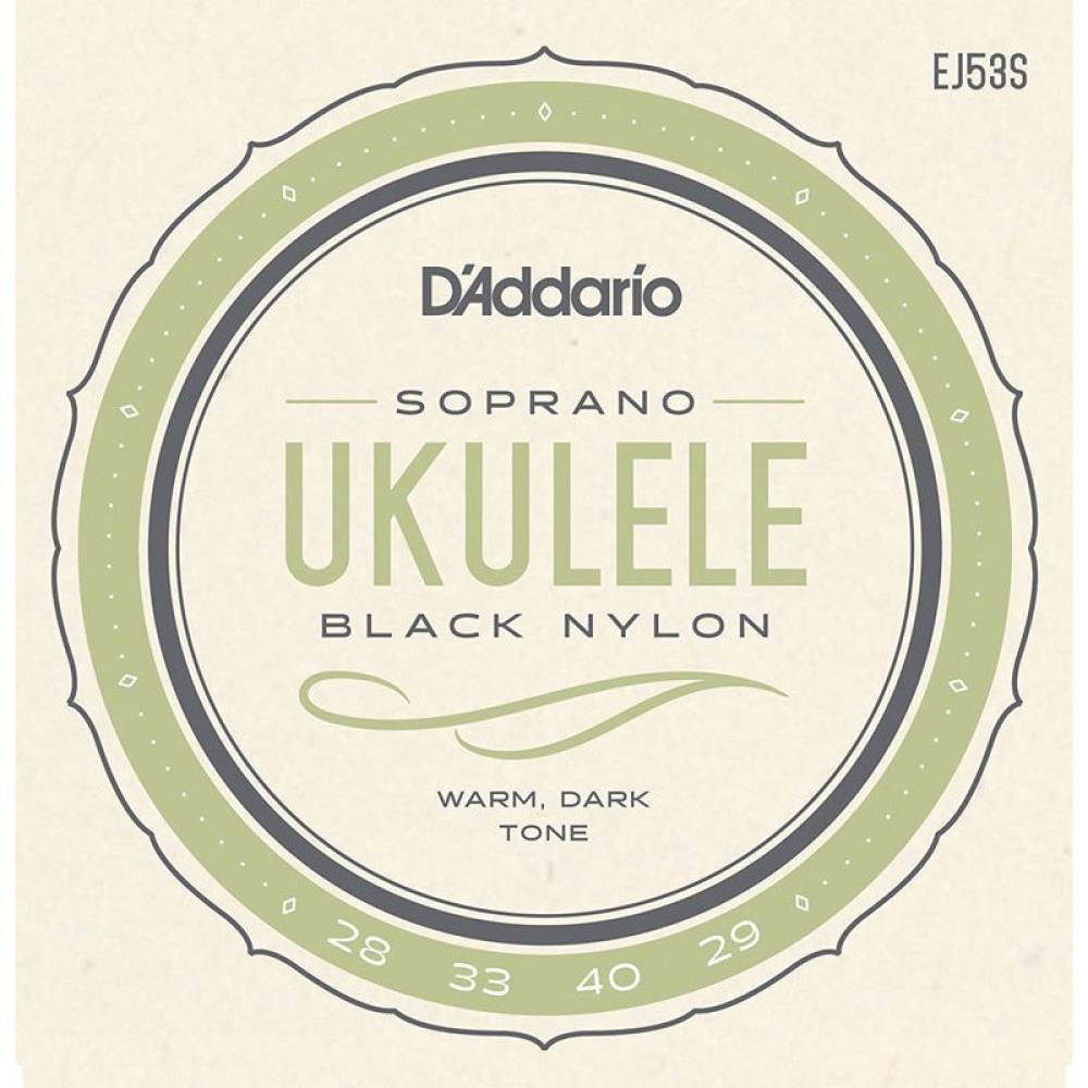 Струни для укулеле D'Addario EJ53S Black Nylon Soprano 28/29