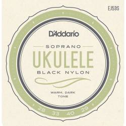 Струни для укулеле D'Addario EJ53S Black Nylon Soprano 28/29