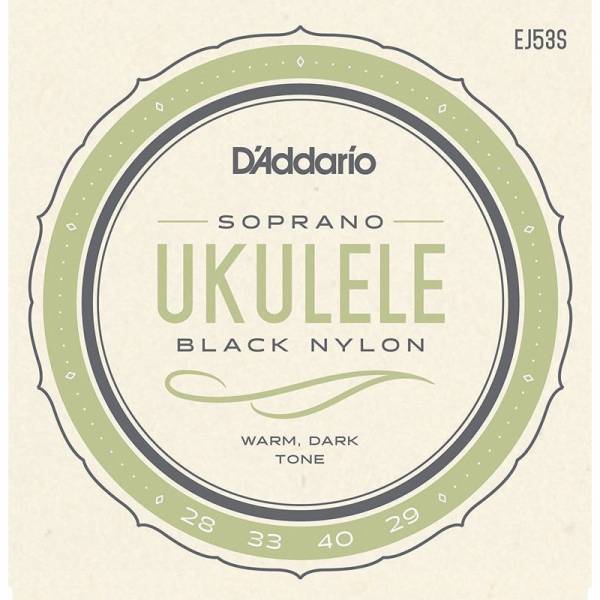 Струни для укулеле D'Addario EJ53S Black Nylon Soprano 28/29