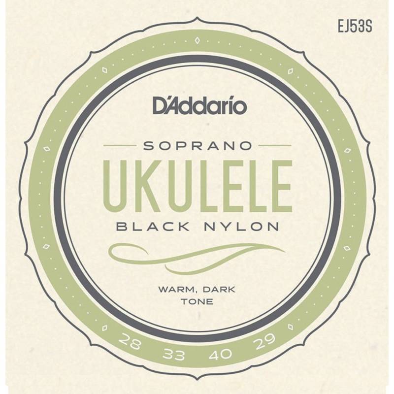 Струны для укулеле D'Addario EJ53S Black Nylon Soprano 28/29
