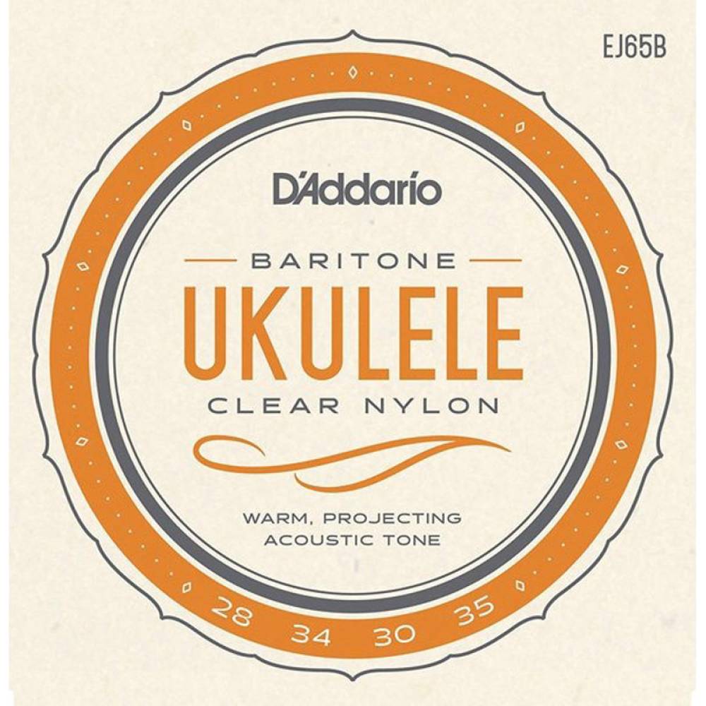 Струни для укулеле D'Addario EJ65B Clear Nylon Baritone 28/35