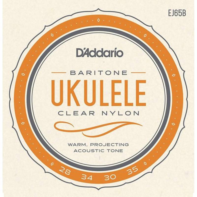 Струни для укулеле D'Addario EJ65B Clear Nylon Baritone 28/35