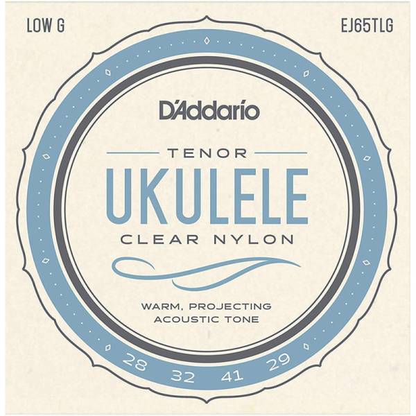 Струни для укулеле D'Addario EJ65TLG Clear Nylon Tenor 28/29