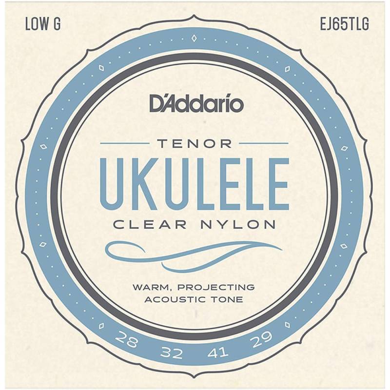 Струны для укулеле D'Addario EJ65TLG Clear Nylon Tenor 28/29