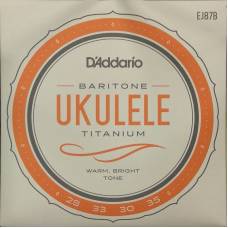 Струни для укулеле D'Addario EJ87B Titanium Baritone 28/35