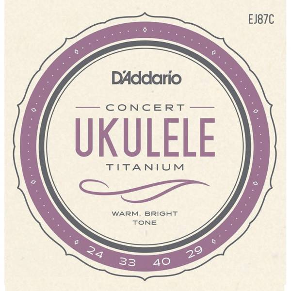 Струни для укулеле D'Addario EJ87C Titamium Concert 24/29
