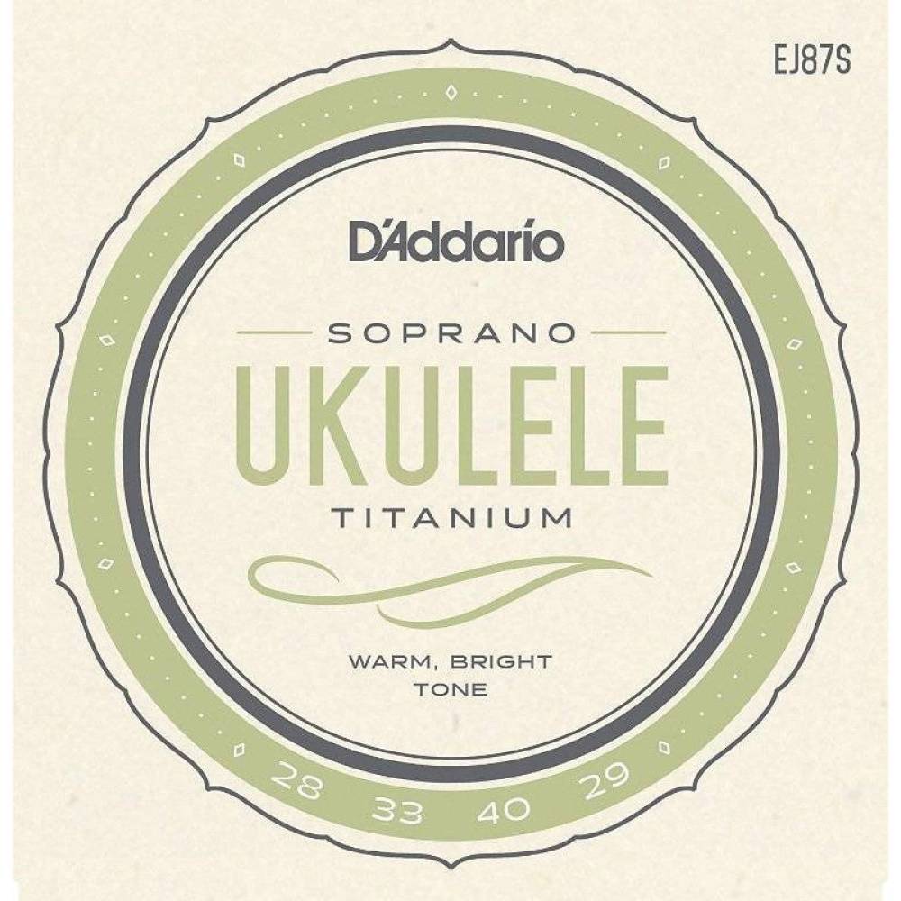Струни для укулеле D'Addario EJ87S Titamium Soprano 28/29