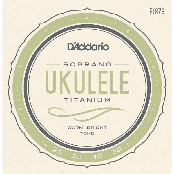 Струни для укулеле D'Addario EJ87S Titamium Soprano 28/29
