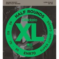 Струны для бас-гитары D'Addario ENR70 Nickel Half Rounds Wound Super Light 40/95