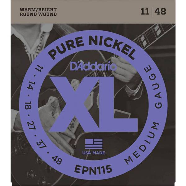 Струни для електрогітари D'Addario EPN115 Pure Nickel Medium 11/48