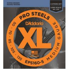 Струни для бас-гітари D'Addario EPS160-5 Pro Steels Medium 5-Strings 50/135