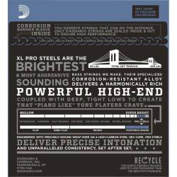 Струни для бас-гітари D'Addario EPS165SL ProSteels Custom Light 4-String Super Long Scale 45/105