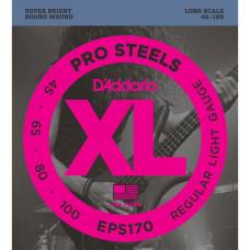 Струни для бас-гітари D'Addario EPS170 Pro Steels Regular Light 4-String 45/100