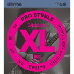 Струны для бас-гитары D'Addario EPS170 Pro Steels Regular Light 4-String 45/100