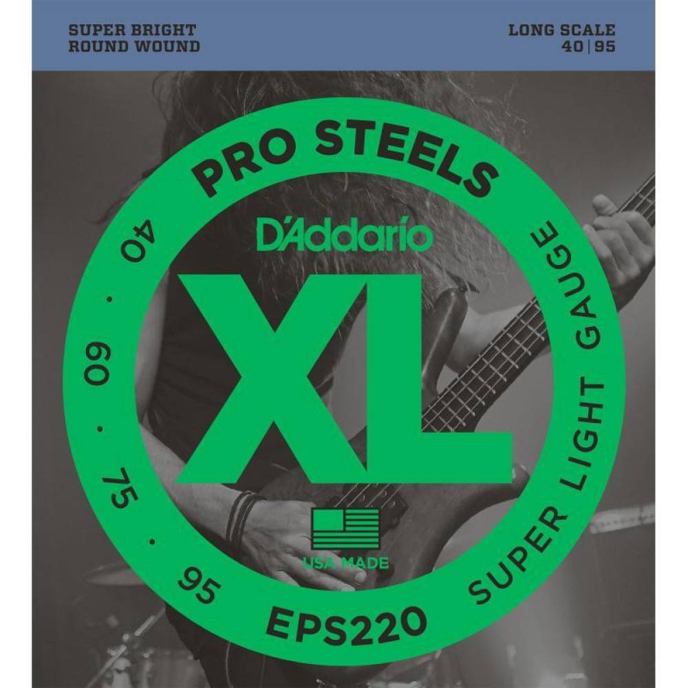 Струны для бас-гитары D'Addario EPS220 Pro Steels Super Light 40/95