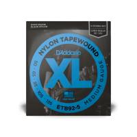 Струни для бас-гітари D'Addario ETB92-5 XL NYLON TAPEWOUND 5-STRING BASS (50-135)