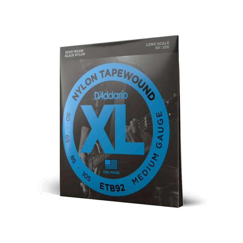 Струни для бас-гітари D'Addario ETB92 XL NYLON TAPEWOUND BASS (50-105)