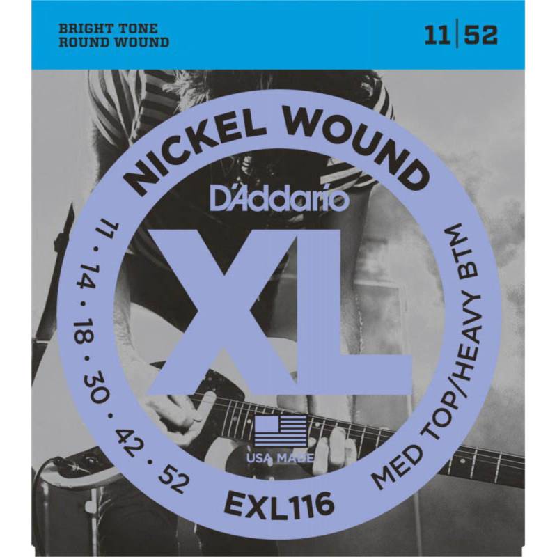 Струны для электрогитары D'Addario EXL116 Medium Top/Heavy Bottom 11/52