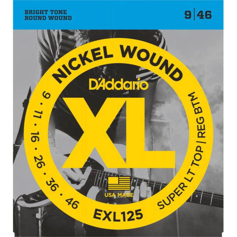 Струны для электрогитары D'Addario EXL125 Super Light Top/Regular Bottom 9/46