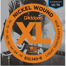 Струни для електрогітари D'Addario EXL140-8 Nickel Wound Light Top/Heavy Bottom 8-Strings 10/74