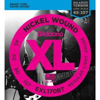Струны для бас-гитары D'Addario EXL170BT Balanced Tension Nickel Wound Regular Light 45/107
