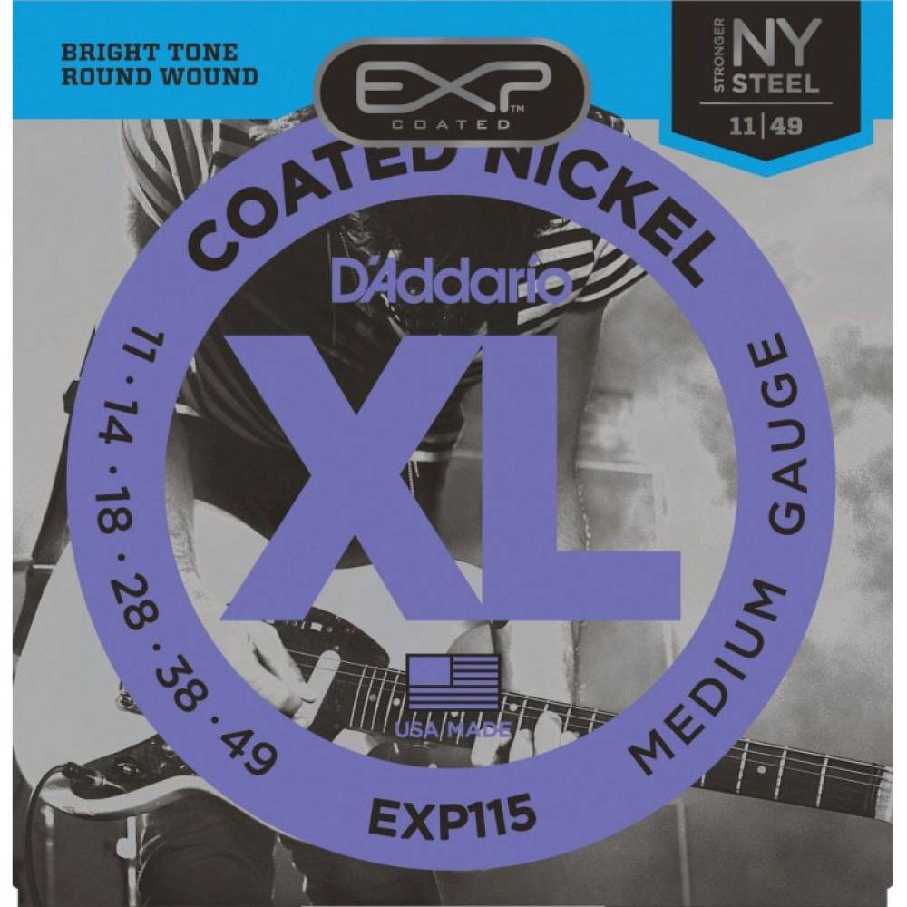 Струни для електрогітари D'Addario EXP115 Blues/Jazz Rock 11/49