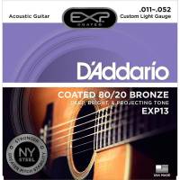 Струны для акустической гитары D'Addario EXP13 80/20 Bronze Custom Light 11/52