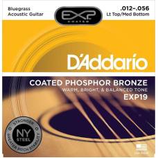 Струни для акустичної гітари D'Addario EXP19 Phosphor Bronze Light Top / Medium Bottom 12/56