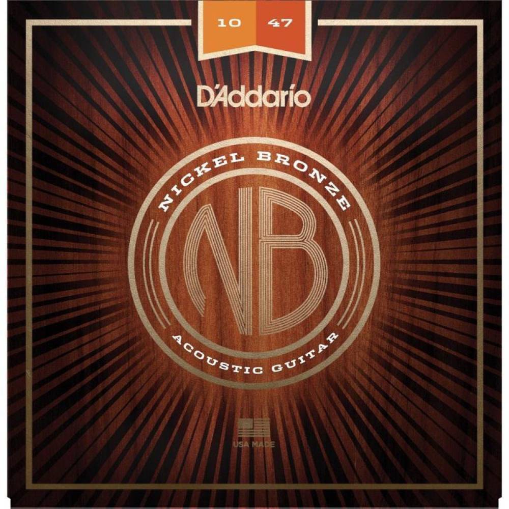Струни для акустичної гітари D'Addario NB1047 Nickel Bronze Extra Light 10/47
