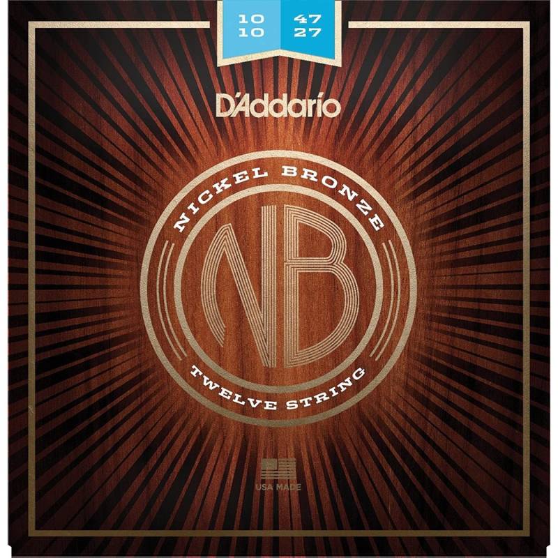 Струны для акустической гитары D'Addario NB1047-12 Nickel Bronze Light 10/47