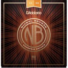 Струни для акустичної гітари D'Addario NB1256 Nickel Bronze Light Medium 12/56