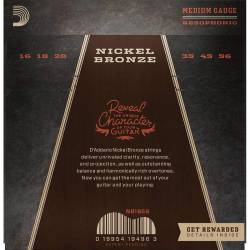 Струни для акустичної гітари D'Addario NB1656 Nickel Bronze Medium Resonator 16/56