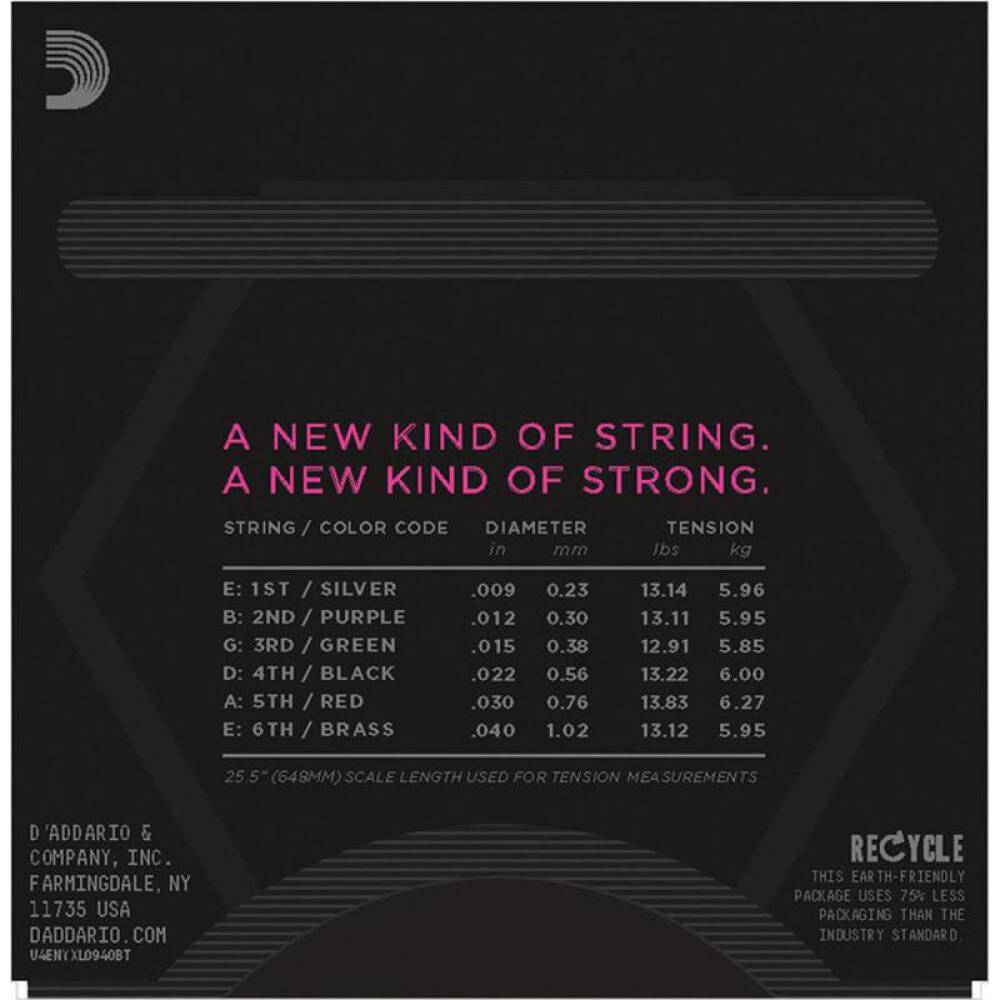 Струни для електрогітари D'Addario NYXL0940BT Nickel Wound Super Light Balanced Tension 9/40