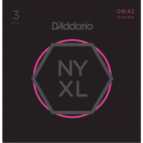 Струны для электрогитары 3 Sets D'Addario NYXL0942-3P Nickel Wound Super Light 9/42