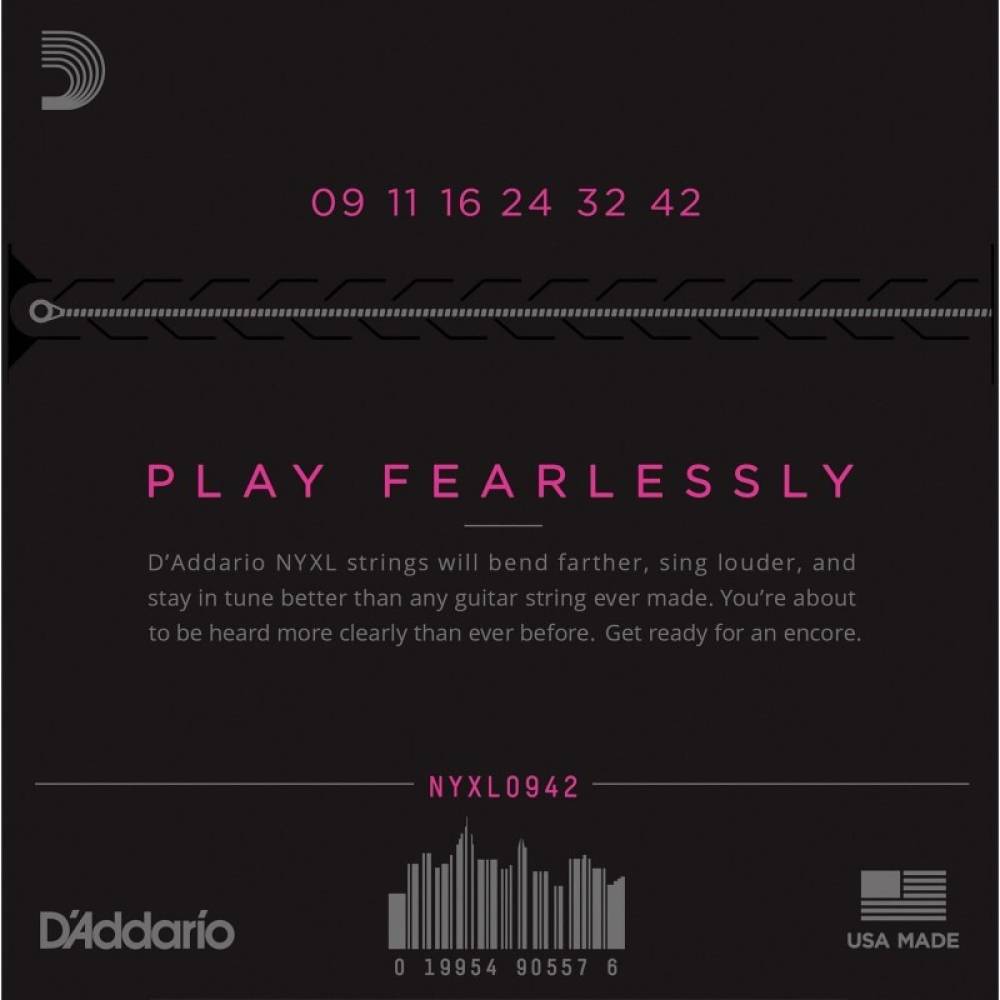 Струны для электрогитары D'Addario NYXL0942 Nickel Wound Super Light 9/42