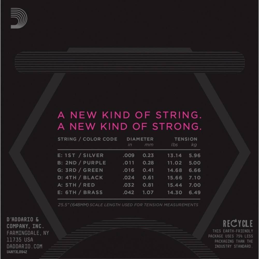 Струны для электрогитары D'Addario NYXL0942 Nickel Wound Super Light 9/42
