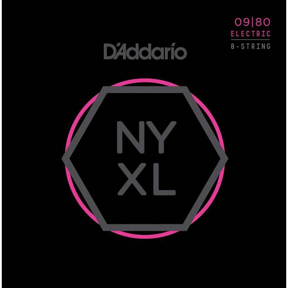 Струни для електрогітари D'Addario NYXL0980 Nickel Wound Super Light 8-Strings 9/80